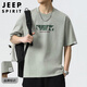 JEEP SPIRIT吉普短袖T恤男夏季男士高端半袖上衣服潮牌體恤寬松打底衫