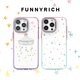 FUNNY RICH涂鴉星星樂園適用iPhone16ProMax手機(jī)殼漸變色蘋果15透明新款保護(hù)套女款14防摔簡約ins小清新 涂鴉星星樂園-粉紫（磁吸款） iphone16 Pro