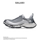 莎萊茜（SALAXI）2025秋冬新款情侶男女同款老爹鞋戶外時(shí)尚透氣運(yùn)動(dòng)休閑輕便跑步鞋 銀色 40 男款