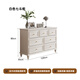 榮川美式實(shí)木斗柜儲物柜臥室家具抽屜柜置物柜斗櫥客廳收納柜子 白色七斗柜