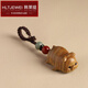 韓萊緹（HANLAITI）木豬鑰匙扣掛飾手機鏈汽車(chē)鑰匙掛件吊墜生肖男女小飾品 綠檀木小豬鑰匙扣