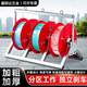 耐賓 電線(xiàn)放線(xiàn)架放線(xiàn)器放線(xiàn)盤(pán)折疊BV線(xiàn)三線(xiàn)多線(xiàn)家裝線(xiàn)電工具 不銹鋼架3聯(lián)軸承（6平方及以下）