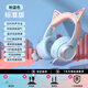 瞄音耳返頭戴式耳機(jī)最新款背書(shū)神器學(xué)生閱讀專用防噪音藍(lán)牙貓耳朵耳返耳機(jī)適用于學(xué)習(xí)機(jī)手機(jī)電腦可插卡 小熊藍(lán)色