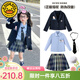 G.DUCKKIDS小黃鴨女童春秋連衣裙2024新款洋氣兔子警官jk套裝小女孩套裝裙子 三件套 100 尺碼2~3歲【 90-100cm】