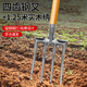 德東農(nóng)用翻地松土神器開荒挖土農(nóng)具四齒鋼叉翻土叉子鐵釵全鋼木桿叉頭