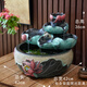 京石云戶(hù)外荷花流水?dāng)[件循環(huán)水中式室內(nèi)玄關(guān)魚(yú)池造景入戶(hù)花園陽(yáng)臺(tái)小魚(yú)缸 荷葉流水