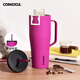 CORKCICLE.巨無(wú)霸吸管保溫杯保冰手柄杯子不銹鋼大容量車(chē)載冰霸杯禮物 火龍果色890ml