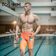 拓勝（TOSWIM）泳褲男專(zhuān)業(yè)競速游泳褲男士泳衣成人防尷尬速干褲子游泳裝備 【橙色風(fēng)暴】 XL