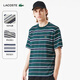 LACOSTE法國鱷魚(yú)男裝25春夏新款時(shí)尚條紋短袖T恤|TH7023 PT2/綠色/藏青條紋 XL 6