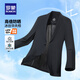 羅蒙（ROMON）高彈華夫格西服男秋冬新款彈力無痕單西商務(wù)休閑西裝易打理外套男 黑色 【冰絲防曬款】 XL (180) 【建議145-165斤】