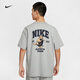 耐克（NIKE）官方男子復(fù)古純棉寬松T恤夏季新款印花休閑柔軟 IH0818 063調(diào)色暗灰 2XL