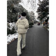 卡圖弛美式復古棉服男冬季國潮oversize加厚保暖棉襖衣服高街痞帥面包服 杏色 XL