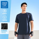 JEANSWEST LIFE真維斯t恤男夏季新款短袖速干透氣圓領(lǐng)男士上衣運(yùn)動(dòng)休閑寬松男裝 藏青色 R30（單件裝） XL （推薦125-140斤）