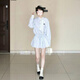 甜菲鹿早春學院風蝴蝶結條紋襯衫連衣裙子女夏2025新款小個子韓系穿搭 襯衫裙含腰帶 M 45/55kg