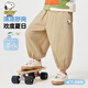 史努比（SNOOPY）兒童防蚊褲男女童褲子寶寶外出燈籠褲夏季 寬松九分束腳褲卡其