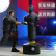 搏克形 假人拳擊沙袋家用全人形立式吸盤不倒翁沙包武術散打搏擊訓練 黑色（硅膠材質 底座裝水200斤）