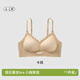歐迪芬內(nèi)衣女小胸聚攏收副乳防下垂蕾絲鏤空少女可愛學(xué)生無鋼圈文胸罩 卡其 M 【90-105斤 34/75ABC通杯】