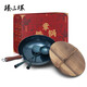 臻三環(huán)章丘鐵鍋無(wú)涂層不易粘鍋炒菜鍋鍛打兩萬(wàn)錘熟鐵炒鍋盛級套裝32cm