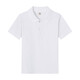 隆京嘯兒童polo衫短袖男女中大童夏季全棉翻領(lǐng)白色校服班服一件代發(fā)t恤 純白無(wú)繡標(biāo) 均碼 28碼建議身高175厘米