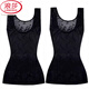 浪莎（LangSha）夏季薄款塑身衣女背心上衣產(chǎn)后束腰收腹收胃瘦身美體束身內衣女 黑色+黑色 772 L 80斤-100斤