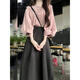 春麗珠（Chunlizhu）連衣裙2025春夏新款穿搭套裝女韓版圓領(lǐng)長袖襯衫高腰半身裙兩件套 粉色襯衫+半身裙 M