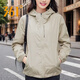 361°運動(dòng)夾克外套女26春秋季針織運動(dòng)上衣女裝跑步連帽風(fēng)衣2002A 暖陽(yáng)灰 M