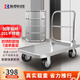 奐萃304不銹鋼手推車(chē)拉貨四輪平板拖車(chē)折疊搬運拉車(chē)家用海鮮小推車(chē) 201級110*65載重1200斤6寸烽火輪