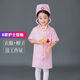 兒童醫(yī)生服裝白大褂小護(hù)士生套裝科學(xué)實(shí)驗(yàn)3-6歲職業(yè)過家家角色扮演服 短袖粉色護(hù)士三件套 衣服帽子工作證 120