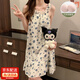 JIOESC睡裙女帶胸墊睡衣網(wǎng)紅純色夏季吊帶裙甜美日系無(wú)袖小個(gè)子家居服 藍色小花睡裙 XL 【110-125】