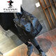 PLOVER創(chuàng)意個(gè)性幾何圖案雙肩包女2025休閑大容量輕便旅游背包鉚釘兩用包 黑色