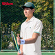 威爾勝（Wilson）官方2025夏季新款男士TIMELESS運動網(wǎng)球服防曬吸濕速干短袖POLO衫 豆腐灰 WM20007412GYC L /180/100A