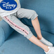 迪士尼（Disney）女童休閑褲夏季純棉中褲8歲兒童七分褲6歲學(xué)生寬松運動(dòng)褲馬褲 灰色【桃心款七分褲】 160 建議身高145-155厘米