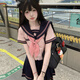 沉鯨jk制服水手服【粉黛】原創(chuàng)正版日系學(xué)院風(fēng)秋冬基礎(chǔ)款中間服女套裝 短袖+39cm短裙+領(lǐng)結(jié)【粉黛套裝】 S