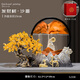 凱斯黛爾黃水晶發(fā)財樹(shù)流沙畫(huà)擺件家居客廳玄關(guān)裝飾品辦公室喬遷開(kāi)業(yè)禮物 水晶發(fā)財樹(shù)【黑白金山】禮盒裝