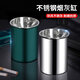 極度空間 煙灰缸加厚防風(fēng)防飛灰不銹鋼煙灰缸家用辦公室桌面擺件墨綠色