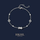 HKHL 925銀沙漏小蠻腰女士手鏈女生生日禮物小眾輕奢設計感銀飾手飾品 時(shí)光沙漏手鏈（鏈長(cháng)可調節)
