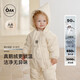 OAK FAMILY新生兒羽絨連帽連體衣男女寶寶白鵝絨面包服冬季爬服 米杏色 90 