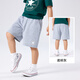 Converse匡威童裝男童短褲2025夏季新款中大童純棉休閑運動(dòng)透氣百搭五分褲 巖嶺灰 130 /56 【建議身高116-122cm】