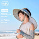 kocotreekk樹兒童帽子防紫外線大帽檐空頂帽透氣男女孩護(hù)脖披肩帽月影灰M