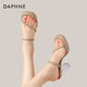 達芙妮（DAPHNE）高跟涼鞋女粗跟夏季2025新款透明配裙子仙女風(fēng)氣質(zhì)涼拖鞋 杏色 37 標準碼
