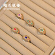 順慶銀樓足銀999.9 釵黛戒指 國(guó)潮琺瑯設(shè)計(jì)款古風(fēng)戒指送女友七夕禮物 林妹妹戒指