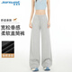 真維斯（JEANSWEST）微喇休閑褲女運動褲女夏季寬松慵懶風抽繩闊腿休閑衛(wèi)褲淺灰M