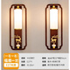 新中式壁燈2025新款免接線充電床頭臥室客廳實(shí)木背景墻過(guò)道中國(guó)風(fēng) 48cm高左右鹿一對(duì)2盞接線款