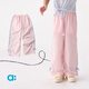 幼嵐（ALLBLU）allblu幼嵐【機能運動(dòng)褲】?jì)和澴优募据p薄透氣闊腿長(cháng)褲童裝 珠光粉 130 cm