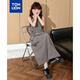 唐獅（TonLion）2025夏女休閑百搭背帶連衣裙