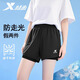 特步（XTEP）運動(dòng)短褲五分褲女褲2026夏季新款透氣速干冰絲休閑運動(dòng)褲跑步中褲 正黑色 假兩件防走光 M