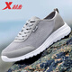 特步男鞋網(wǎng)面透氣夏季運動(dòng)鞋薄款旅游溯溪鞋跑步鞋子男士網(wǎng)鞋休閑鞋 淺灰 43
