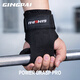 GINGPAI SPORT助力帶健身超纖手套引體向上握力帶男防滑單杠輔助器女護掌黑色