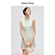 Mandy Zhang小香風(fēng)氣質(zhì)設(shè)計感無袖連衣裙女夏溫柔背心千金禮服裙子 清水薄荷麻糍 M