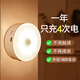 大頭人（datouren）人體感應(yīng)燈充電床頭燈臥室光控?zé)魳堑佬P(guān)櫥柜燈充電感應(yīng)小夜燈